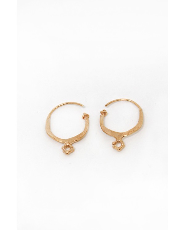 Byzantine Mono Hoop Earrings