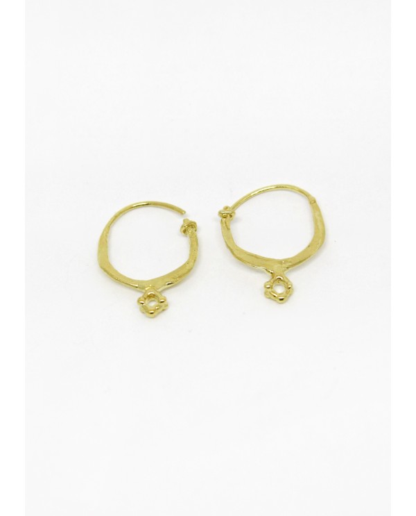 Byzantine Mono Hoop Earrings