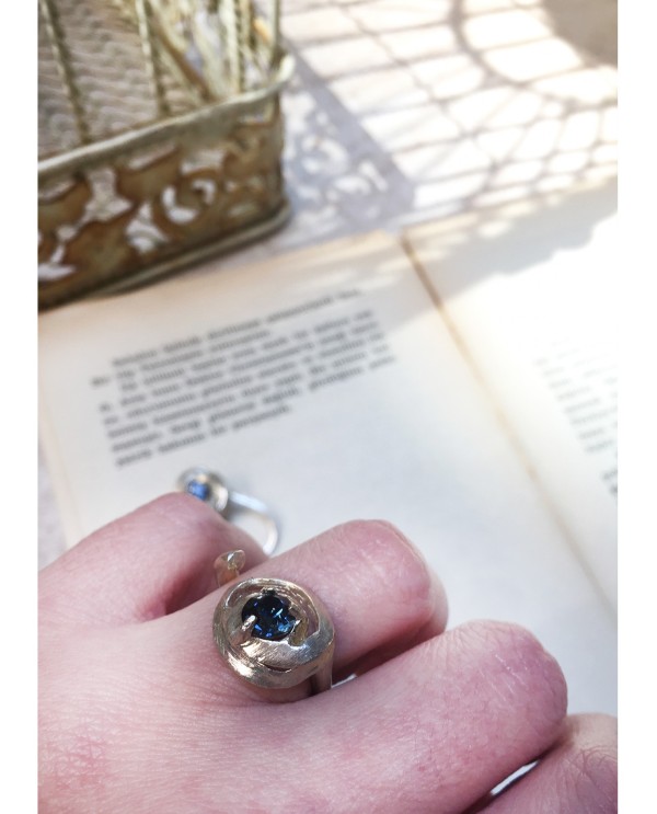Swarovski Rose Ring-Silver
