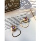 Swarovski Rose Earrings-Bronze