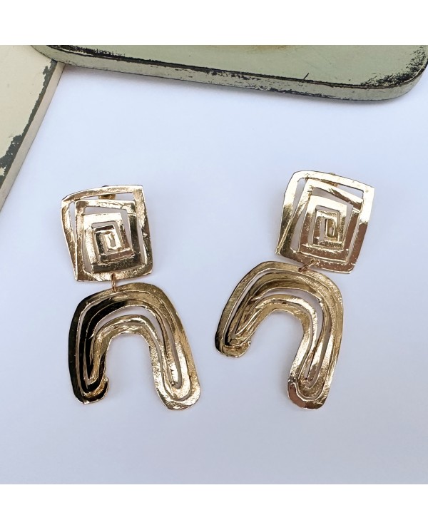 Air square pendant earrings