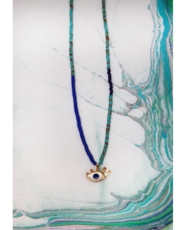 Small Evil Eye Beaded Necklace