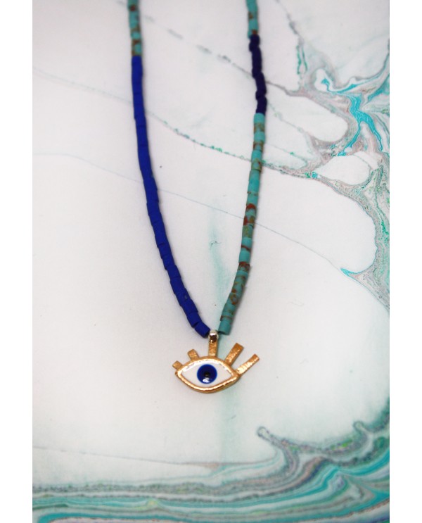 Small Evil Eye Beaded Necklace